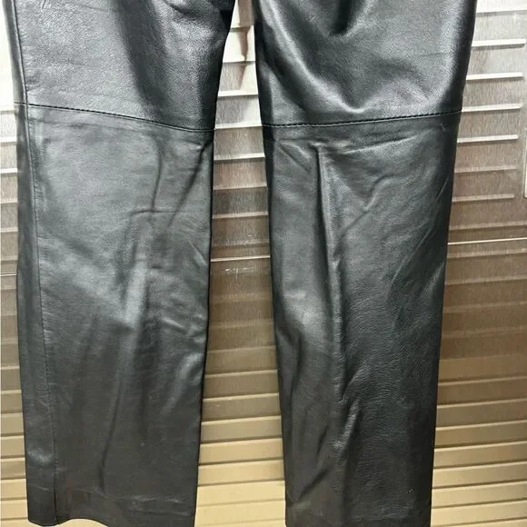 Maybe.com Argentina Black Genuine Leather Pants 6 - Picture 2 of 10